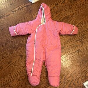 Pink Hooded Baby Snowsuit
